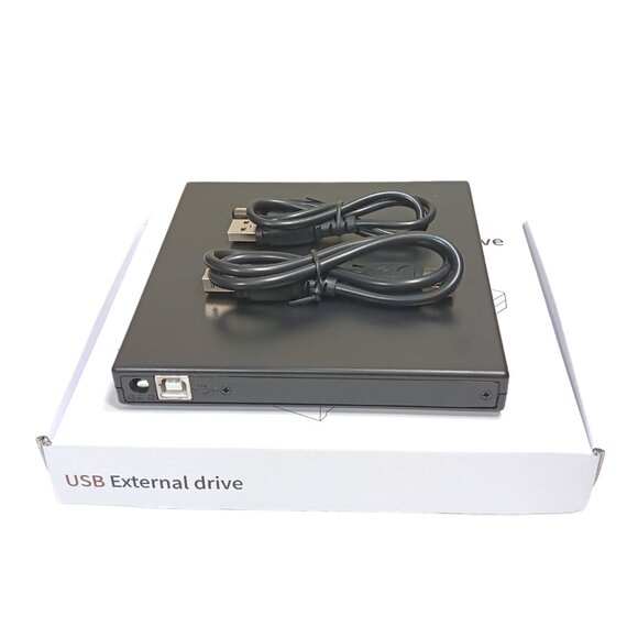 USB External CD/DVD Drive USB 3.0 Black Plug & Play Write Burn Laptop PC Mac New - Picture 3 of 5